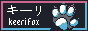88x31 button with the text keerifox and a paw