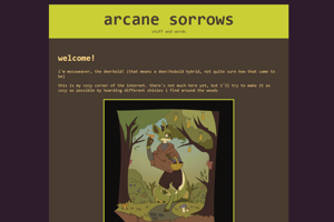 screenshot of "arcane sorrows"