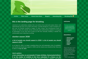 screenshot of "birzeblog"