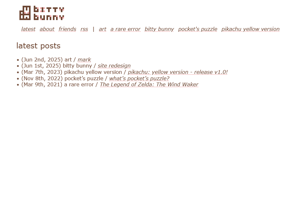 screenshot of "bitty bunny"