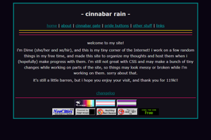 screenshot of "cinnabar rain"