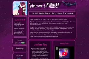 screenshot of "Fern's corner of the Interweb"