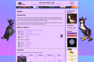 screenshot of "HiiJax's Homepage"