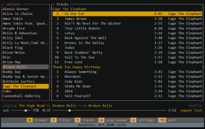 screenshot of "musikcube"