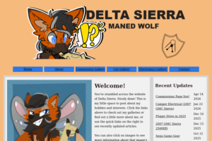 screenshot of "Delta's Site"