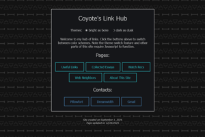 screenshot of "Coyote's Link Hub"