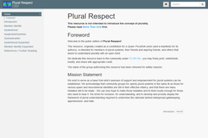 screenshot of "Plural Respect"