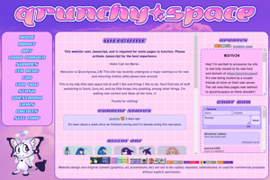 screenshot of "QRUNCHY SPACE"