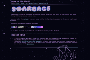 screenshot of "starbage"