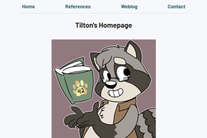 screenshot of "Tilton's Homepage"