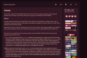 screenshot of "irina's burrow"