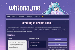 screenshot of "whiona.me"