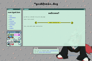 screenshot of "~yosh@unix.dog"