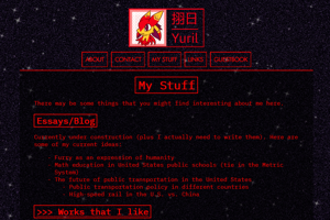 screenshot of "Yuril's Homepage"