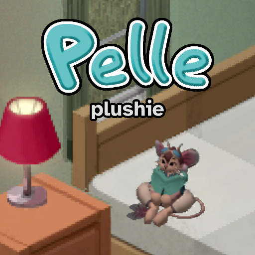 Steam Workshop thumbnail showing a plushie of Pelle – a cleaner muri and a protagonist of Muri: Wildwoods – sitting in a relaxing pose. They are quite adorable,,